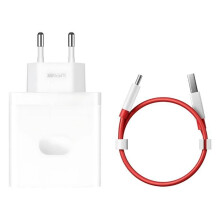 SUPERVOOC 100W OnePlus-oplader, USB-C-snellader met één poort en witte kabel