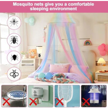 Bedhemel, Bedklamboe, Regenboogklamboe, Kleurrijke bedhemel voor meisjes, Anti-muggenbedhemel, Bednet