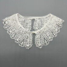 (White Bead)Decorative Fashion Cotton Lace Neck Decor For Adults Doll Collars Style Seasonal