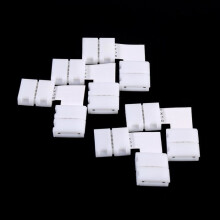 4-pins LED-stripconnector, L-vormige plug-and-play LED-stripconnector, 5 stuks voor 5050 RGB LED-strips