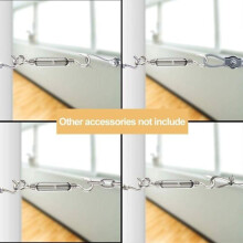 10 verstelbare, robuuste draadspanners van 304 roestvrij staal met haak- en oogverbindingen. HOGEDRUKACCESSOIRE