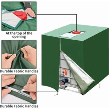 Zeildoek voor een tank van 1000 liter, zonwerend zeildoek voor IBC-regenwatertank, stofwerend, UV-bestendig, afdekking