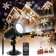 Kaars Sneeuwvlok LED Kerstprojector IP65 Buiten- en Binnenprojector Lichtdecoratie, Kerst, Bruiloft