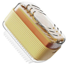 (Yellow) Soap Foam Dispenser Box, Portable Soap Dish With Drain & Lid, Multi-Functional Soap Holder