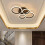 Living And Home 4-Light Rings Adjustable LED Ceiling Light with Remote Control 2