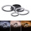 Living And Home 4-Light Rings Adjustable LED Ceiling Light with Remote Control 4