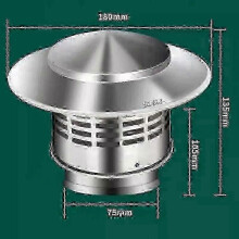 (75mm) Stove Pipe Rain Cap Stainless Steel Grille Chimney Cover