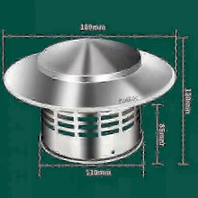 (110mm) Stove Pipe Rain Cap Stainless Steel Grille Chimney Cover