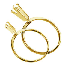 2 Pcs Loose Stone Holder Ring Gemstone-Prong Holder Wedding Ring Try- Tool Rings Blank Support 2 Sizes