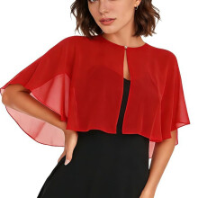 Lightweight Chiffon Cover Wrap With Sun Block For Travel-Red