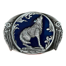 Replacement Belt Buckle Retro Wolf Metal Leather Craft Belt-p21