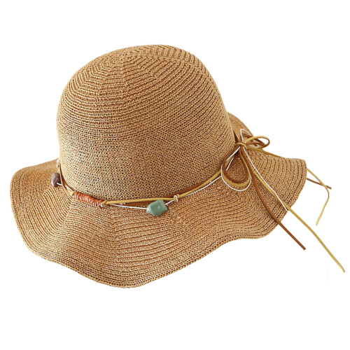 Stylish Unisex Sun Hat With Adjustable Strap Suitable For-Khaki