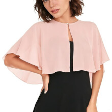 Gentle Skin Friendly Chiffon Shawl Sun Defense Wrap For-Pink