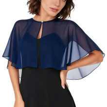 Stylish Foldable Chiffon Wrap Sun Protective Layer For-Blue