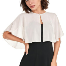 Fashionable Chiffon Sun Shield Overlay Wrap For Outdoor-White