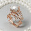 Unique Art Nouveau Coral Statement Rings With Metalwork And-7 8