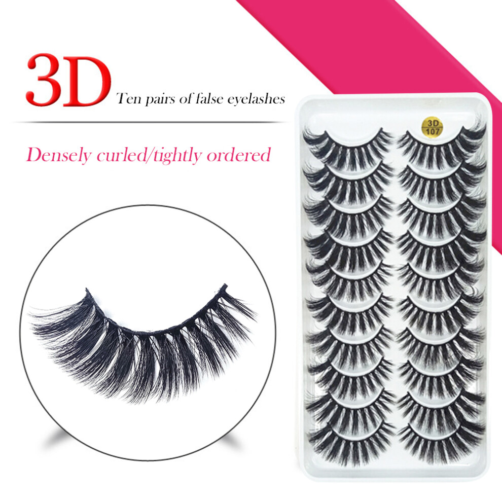 Dachuang Beauty 3D Fluffy False Eyelashes 10 Pairs Natural