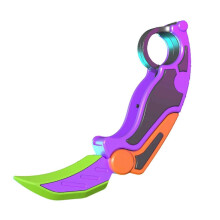 (4.6cmx17.3cm, Violet) Small Radish Knife Toy Small Radish Knife Novelty Party Favor Sensory Toy Sensory Knife Fidget For Adults Kids Birthday Gifts