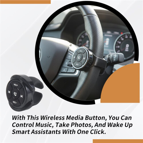 Wireless Bluetooths Remote Controller Car Motorcycle Bike Media Button MP3 Music Player for IOS Android Phone Tablet 2