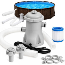 Denash 330 Gallons Ground Pool Filter Pump, Powerful Pool Cartridge Filter Pump,