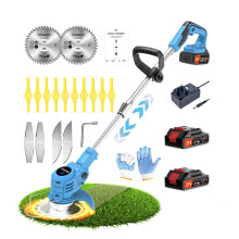 Metal Blade Cordless Strimmer 21v Grass Trimmers 27 Blades 15cm Cutting Diameter