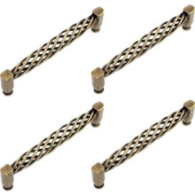 4x Vintage holle keukendeurgrepen met schroefknoppen voor meubels, kasten en dressoirs - Brons/128 mm
