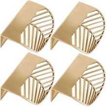 4 stuks bladervormige ladehandgrepen 60 mm massief messing meubelgrepen voor woonkamer, keuken en slaapkamer inclusief schroeven