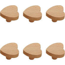 Kastknoppen - LARGEIGHT - Hart - Massief hout - 6 stuks - Diverse kleuren