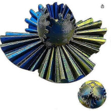 (8cm, laseryellowblue) Innovative 3D Printed Gear Ball Rotating Toy Children's Intellectual Toy Rotating GearBall Model Ornaments Hottest Fidget Item