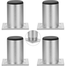 Verstelbare aluminium meubelpoten - ZVD - 60 mm - Maximale belasting 200 kg - Set van 4