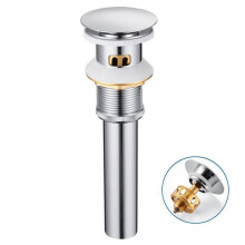 Raccordo di scarico per lavabo - Acciaio inox - A scomparsa - Troppopieno - Cestello filtro - Impermeabile