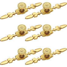 Maniglia per mobili - LARGEIGHT - Set da 6 - Oro - Lega di zinco - Vintage