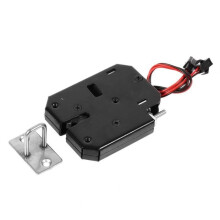 ZJCHAO Elektrischer Türriegel DC 12V 2A Elektromagnetisches Schrankschloss für Kleiderschrankschubladen, Schwarzer Stahl