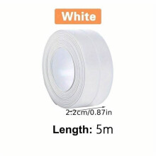 Rotolo di sigillante - Bianco - Spessore 2,2 cm - Lunghezza 5 m - Sigillatura facile - Cucina/Bagno