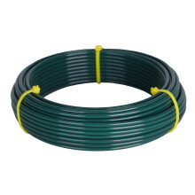 KINGLAKE 15m Green Garden Wire 3mm Plastic Coated Twist Plant Training Wire for