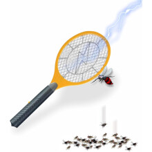 Electric Fly Swatter Bug Zapper Racket Fly Killer Battery Operated Handheld Dual