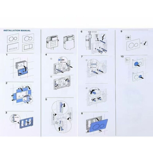 White. Suitable for Geberit SIGMA01 panel, concealed water tank button 115.770