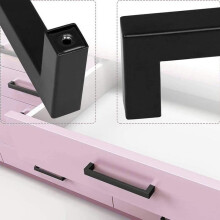 Matte black kitchen handle, bathroom cabinet, drawer, cupboard, flat square shank handle, 10-piece set