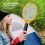 Electric Fly Swatter Bug Zapper Racket Fly Killer Battery Operated Handheld Dual 3