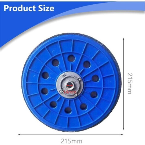 Sanding disc - MICH - 225 mm - 10 holes - M14 - Hook and loop backing - Polypropylene - Dust extraction