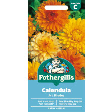 Fothergill's Calendula Art Shades Flower Seeds, 200 Seeds, Sow: Mar-May, Aug-Oct