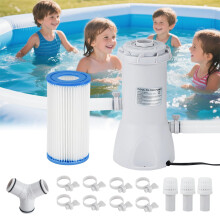 1000 GPH Above Ground Pool Filter Pump, Powerful Pool Filters System Above Groun