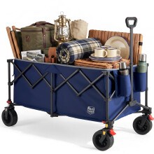 TIMBER RIDGE Festival Trolley on Wheels 300L Heavy Duty Camping Trolley Folding