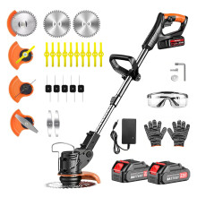 21V Cordless Strimmer, 4 in1 Adjustable Garden Strimmer, Electric trimmer with 2