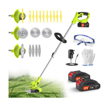 Jwdj Metal Blade Cordless Strimmer 21v Grass Trimmers Easy to use, 3.2LBS weight Grass Trimmer For Lawns and Farmland, DIY Garden, Lawn