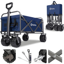 Sekey Folding Festival Trolley with Wide All-Terrain Wheels, 440LB Large Load Ca