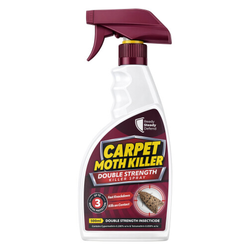 Carpet Moth Killer Spray 500ml Double Strength – Moth Killer Spray for Carpets,