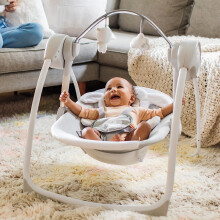 Ingenuity Comfort 2 Go Compact Portable 6Speed Baby Swing with Music F