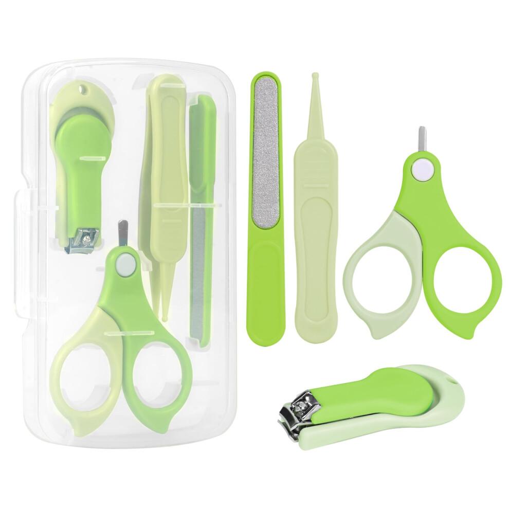 Vicloon Baby Nail Kit, 4-In-1 Baby Nail Care Set, Baby Nail Care Tool, Baby Nail Care Set Manicure Set Includes Baby Scissors, Nail Clippers, Baby Na