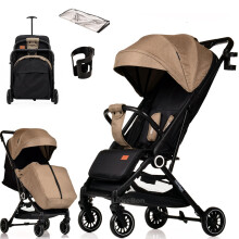 Lightweight Stroller, Baby Pushchair, Compact Travel Buggy, One Hand Foldable, Upgraded Wheels, All Seasons Stroller, Up to 22kg - 48 Months, Cabin A
